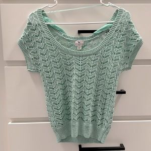 Mint Knit/Crochet Top